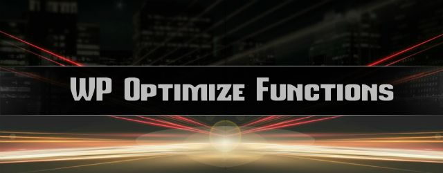 WP Optimize Functions
